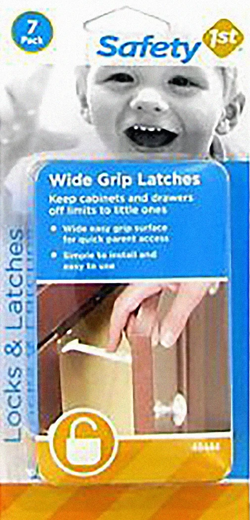 Relaxed Safety 1st White Plastic Cabinet and Drawer Latches 7-Pack Long-Lasting