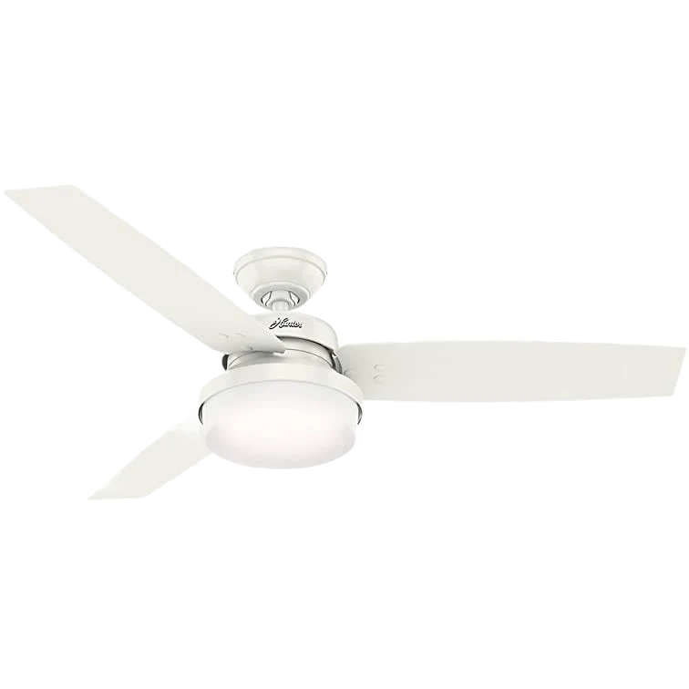 Original Design Hunter Sentinel Fresh White 52 In. Ceiling Fan with LED Light Powerful