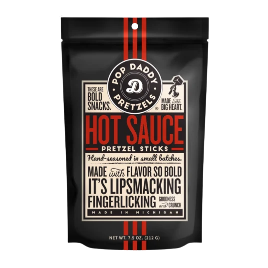 Stylish Pop Daddy Hot Sauce Seasoned Pretzels 7.5 oz. Quality