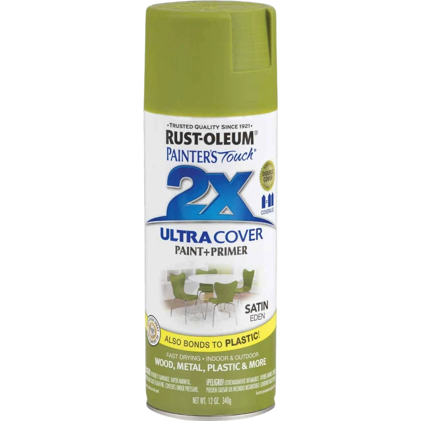 Crafted Rust-Oleum Painters' Touch 2X Eden Satin Spray Paint Primer 12 oz. High-Quality