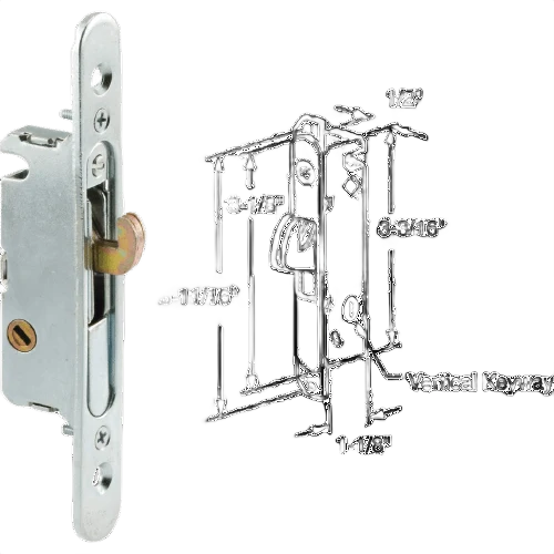 Elite Prime-Line Steel Mortise Patio Door Lock with Mounting Bracket Original Design