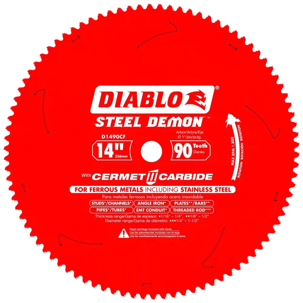 Reliable Diablo 14-In. 90 Tooth Cermet II Metal Cutting Saw Blade Convenient