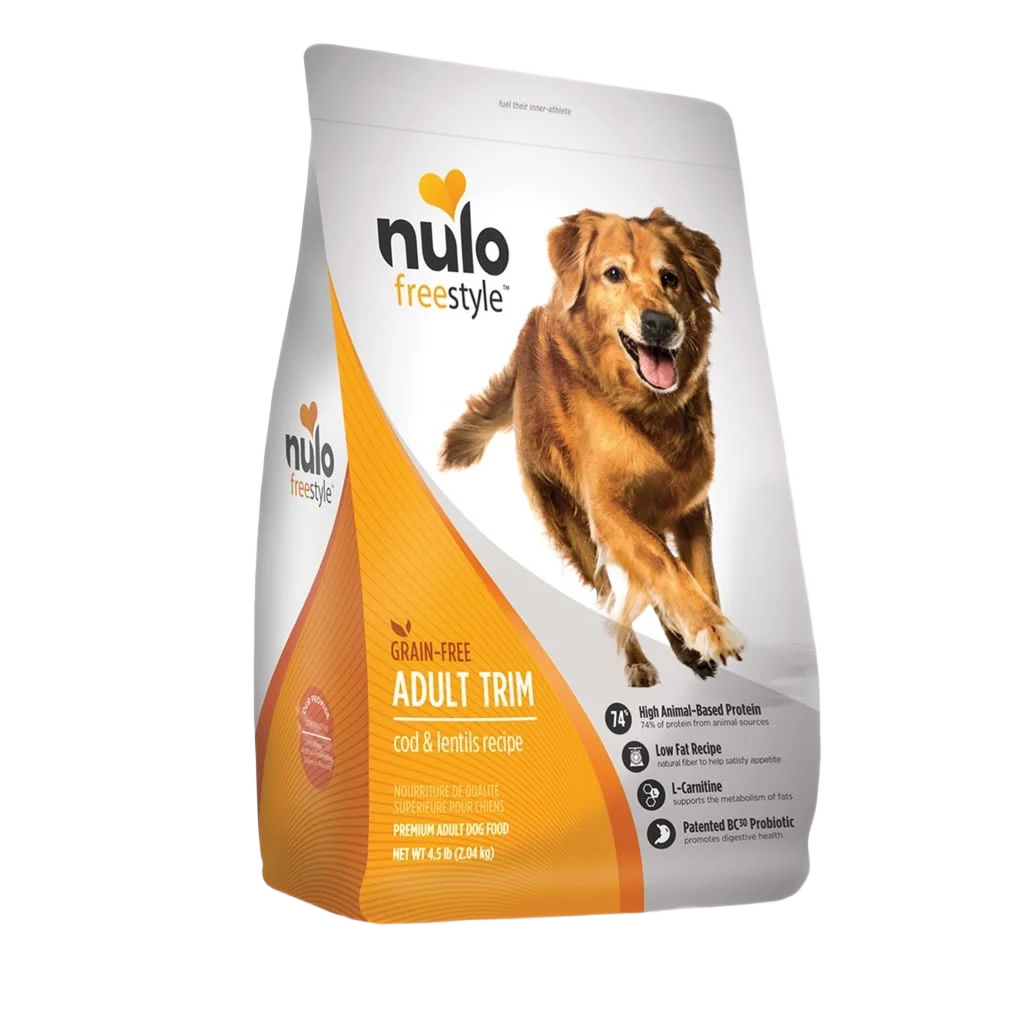 Minimalist Nulo style Cod Lentils Adult Trim Dry Dog Food 4.5 lb. Trendy