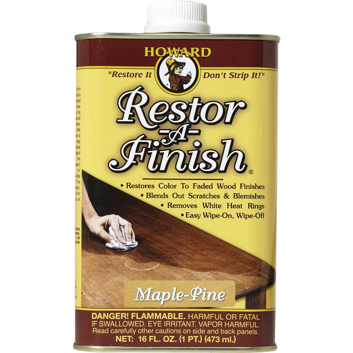 Refined Howard Restor-A-Finish Maple Pine Wood Finish Restorer 16 oz. Original Design