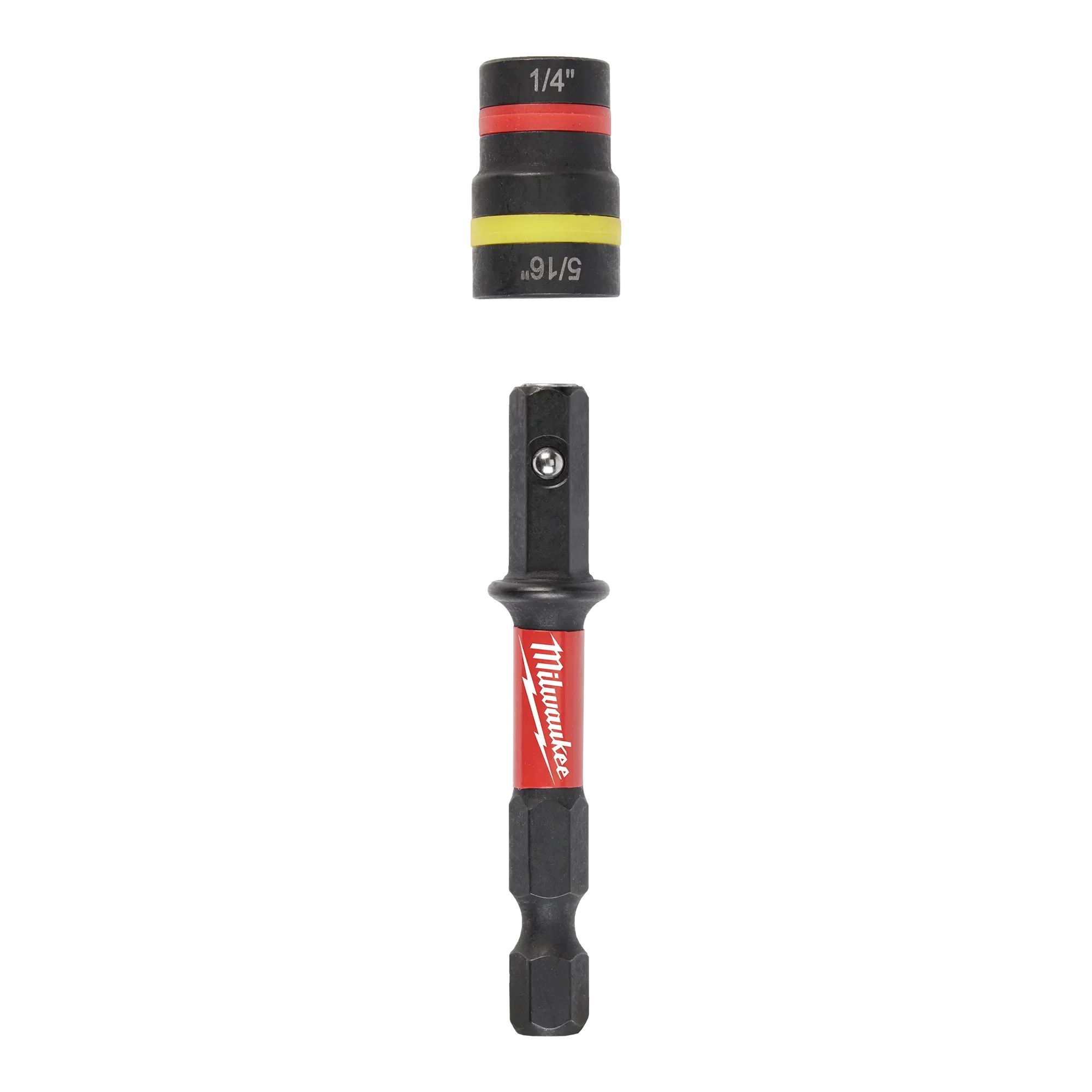 Fine Milwaukee SHOCKWAVE™ Impact Duty 1 4 and 5 16 x 2-1 4 QUIK-CLEAR™ 2-in-1 Magnetic Nut Driver Long-Lasting