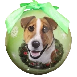 Original E S Pets Jack Russell Christmas Ball Ornament Artisan
