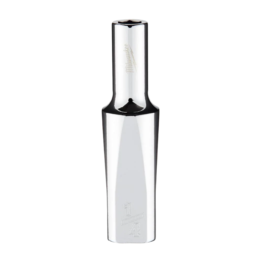 Advanced Milwaukee 3 8 Drive 1 4 Deep Socket w FOUR FLAT™ Sides Lightweight
