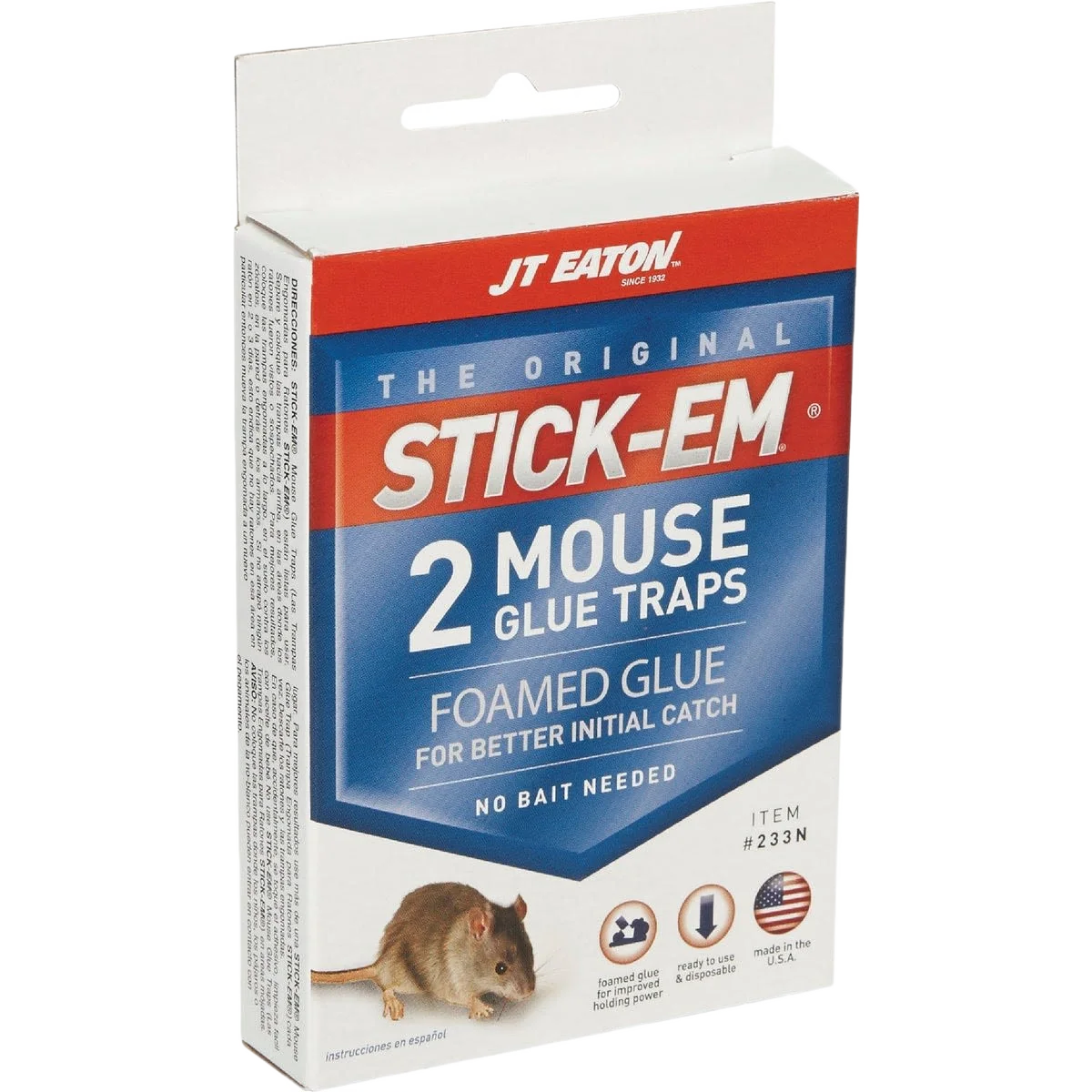 High-Performance JT Eaton Stick-Em Glue Mouse Traps 2-Pack Premium