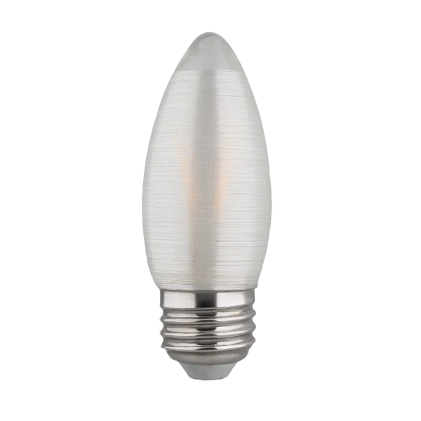 Easy-to-Use Satco 2 Watt C11 LED Satin Spun Medium Base Light Bulb Flexible
