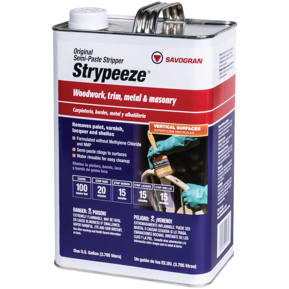 Easy-to-Use Savogran Strypeeze Methylene Chloride Paint Varnish Stripper 1 Gallon Practical