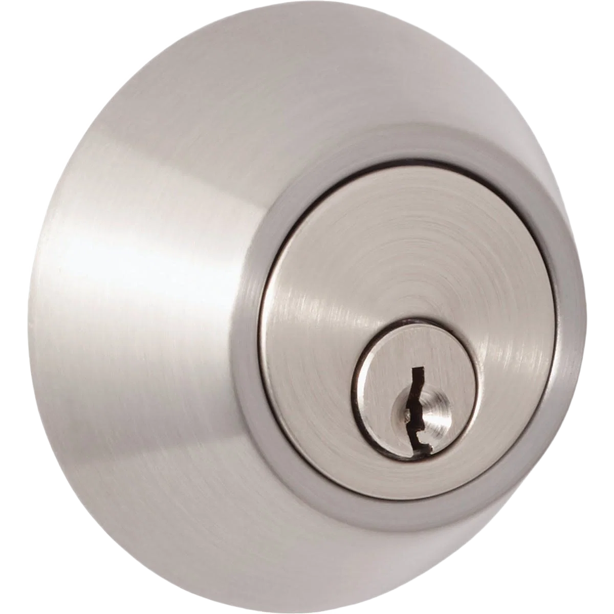 Consistent Steel Pro Brushed Nickel Single Cylinder Deadbolt Casual