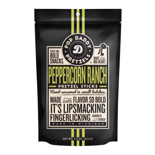 Reliable Pop Daddy Peppercorn Ranch Seasoned Pretzels 7.5 oz. Authentic