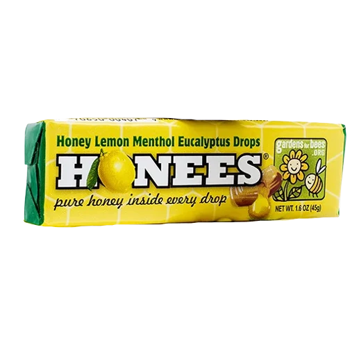 Classic Honees Menthol Lemon Filled Cough Drop Count Bars Artisan
