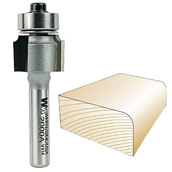 Sophisticated Whiteside 2000A Roundover Bit 1 4 in. SH x 1 16 in. R Genuine