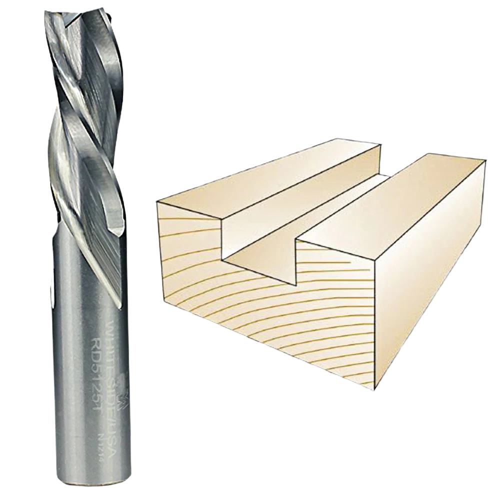 Verified Whiteside Three Flute Spiral Downcut Bit 1 2 in. SH x 1 2 in. CD x 1-1 4 in. CL Luxury