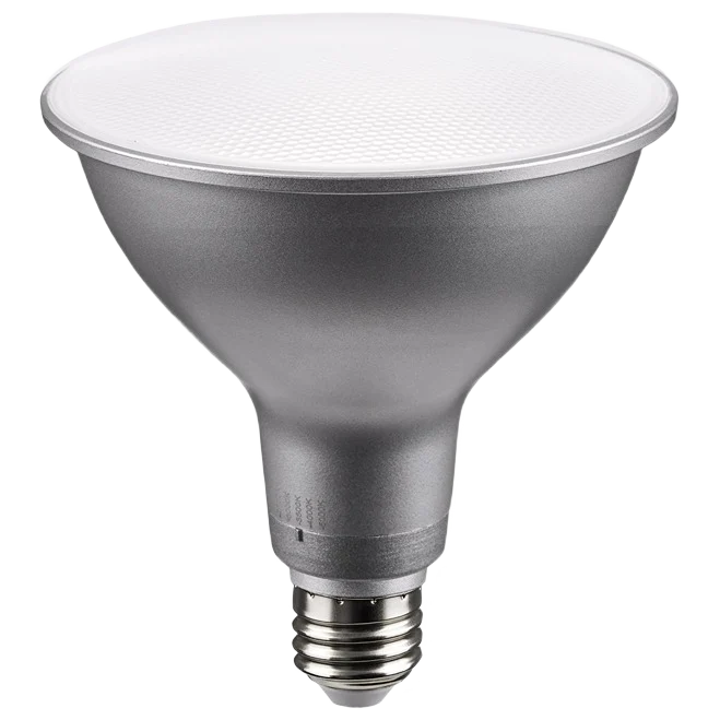 Fine Satco 13.3 Watt PAR38 60 Degree LED Silver Medium Base Light Bulb Exclusive