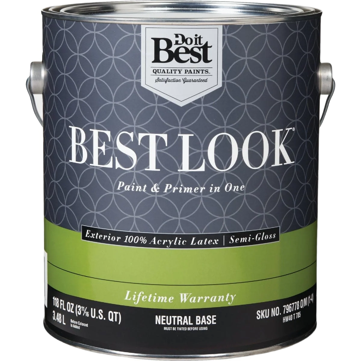 Responsible Look 1-gal. Neutral Base Exterior Latex Semi-Gloss Paint Primer In One Organic