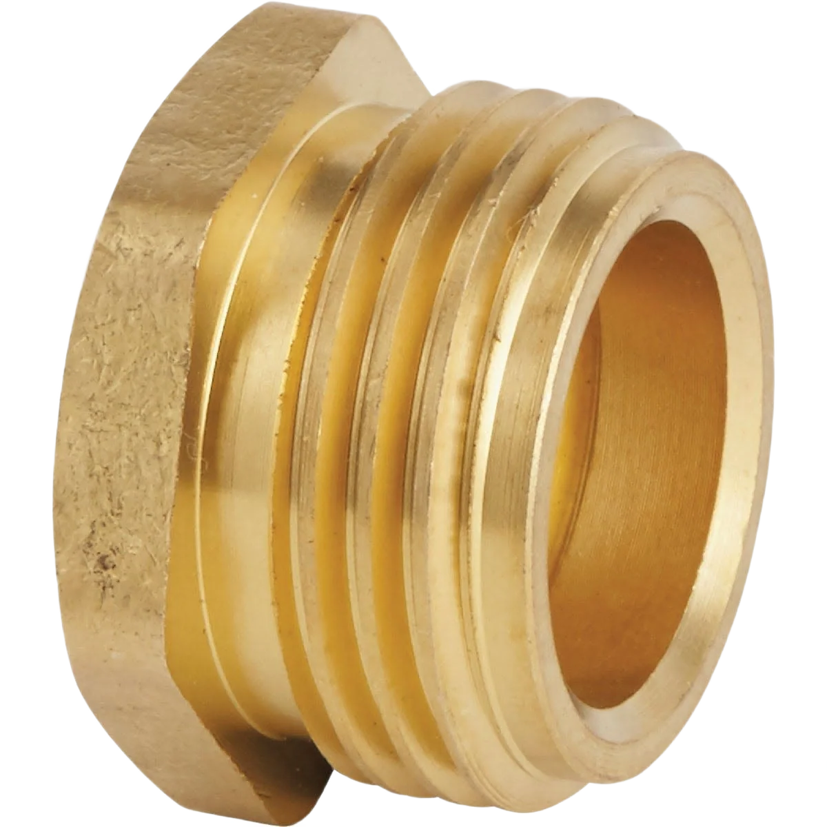 Dependable Garden Brass Non-Swivel Hose Connector 3 4 In. MNH x 1 2 In. FNPT Prestigious