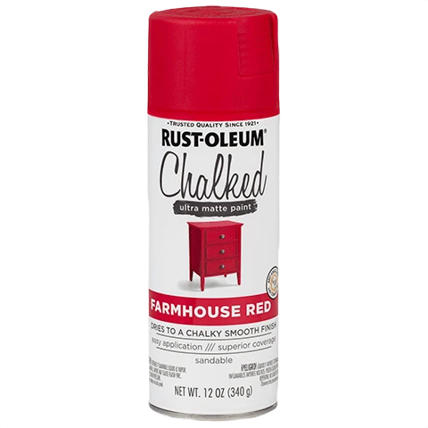 Optimized Rust-Oleum Chalked Farmhouse Red Ulta Matte Spray Paint 12 oz. Functional