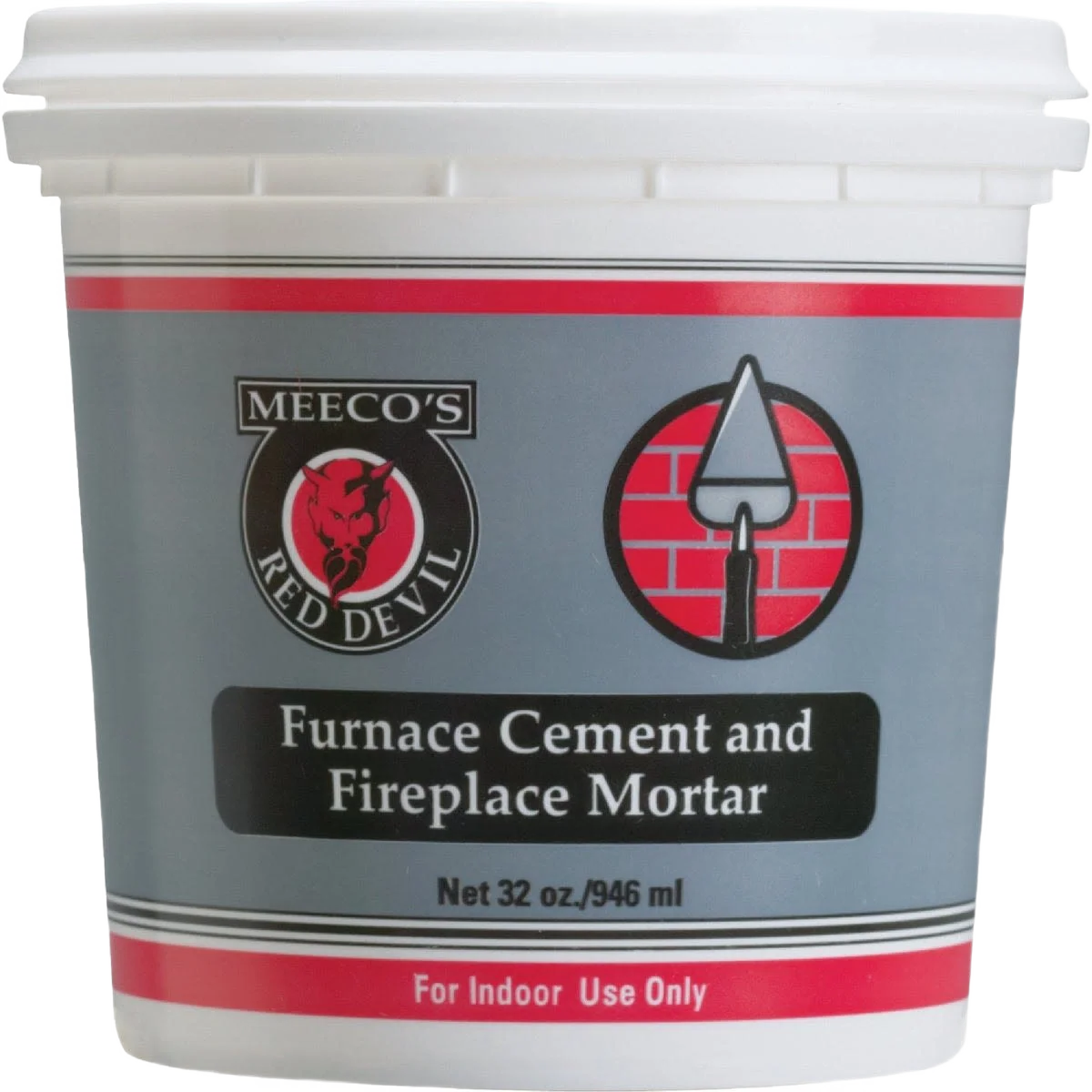 Elite Meeco's Red Devil Gray Furnace Cement Fireplace Mortar 1 Quart Pure