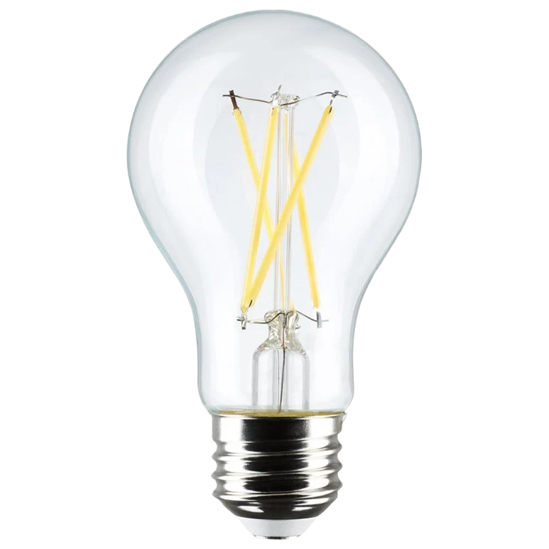 Traditional Satco 8 Watt A19 LED Clear Cool White Medium Light Bulb 4-Pack Healthy