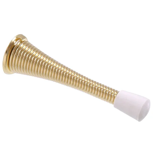 Selected Hillman Brass Spring Door Stop with Broad Base 3 in. High-Grade