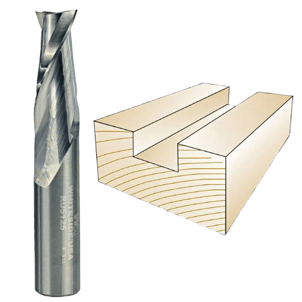 Certified Whiteside Spiral Upcut Bit 1 2 in. SH x 1 2 in. CD x 1-1 4 in. CL Exclusive