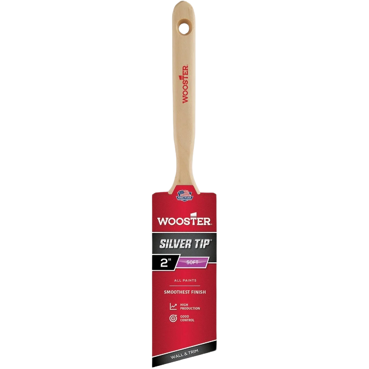 Exceptional Wooster Silver Tip Chisel Trim Angle Sash Paint Brush 2 in. Natural