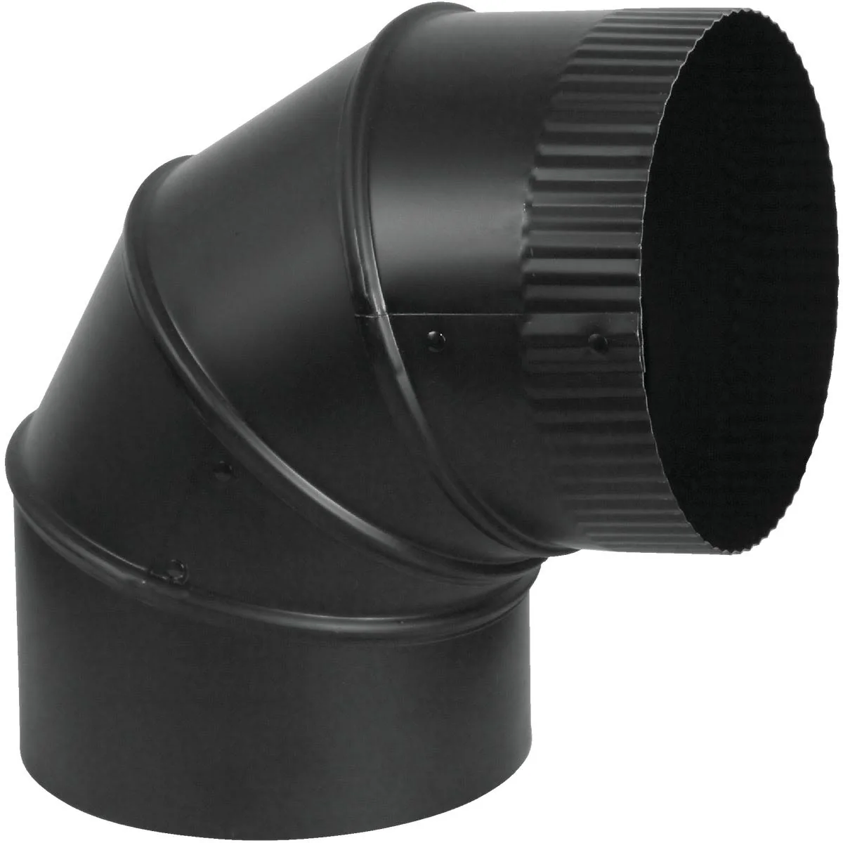 Smart Imperial 7 In. 24 Gauge Black Adjustable Elbow Expertly Made
