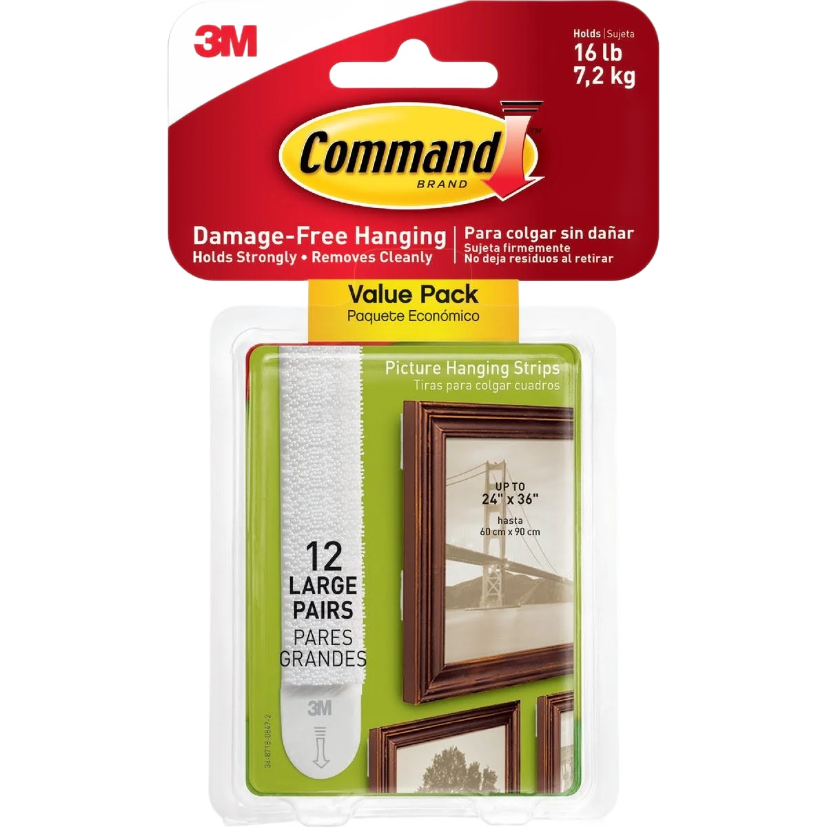 Quality 3M Command Large Interlocking Picture Hanger 12-Pack Effective
