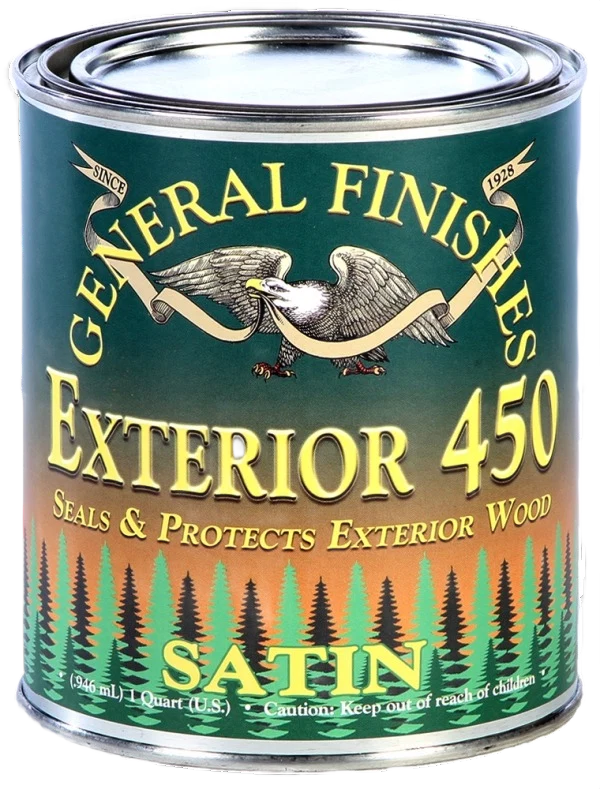 Fine General Finishes Exterior 450 Clear Varnish Satin Gallon Breathable