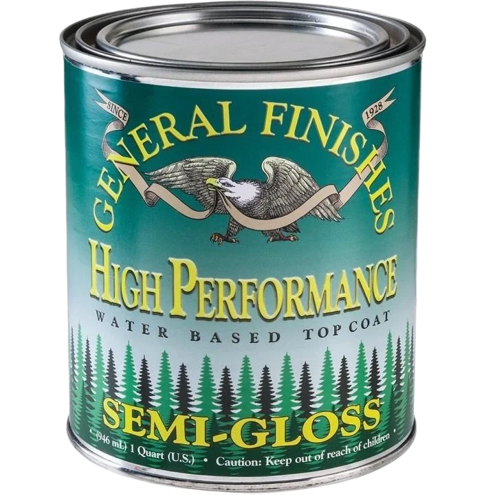 Original General Finishes Polyurethane Water Based Topcoat Semi-Gloss Pint High-End