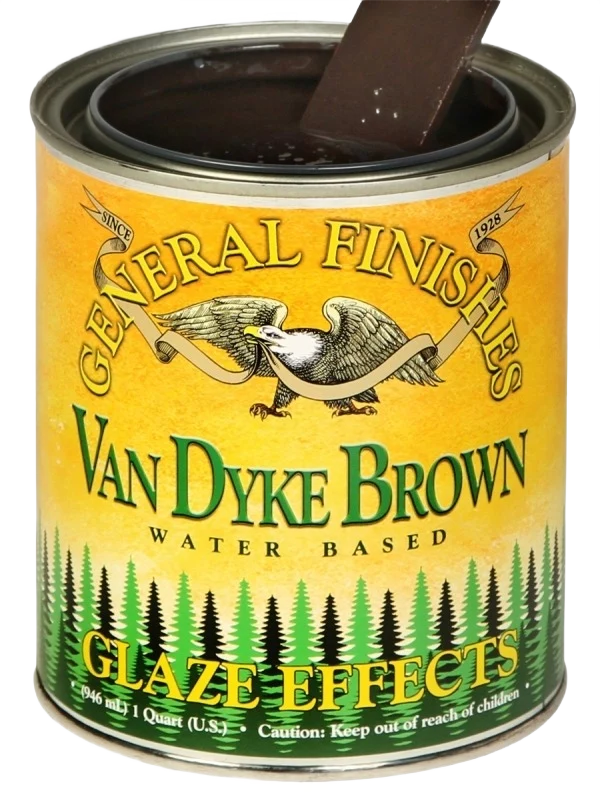 Detailed General Finishes Van Dyke Brown Water Based Glaze Effects 1 Pint Relaxed