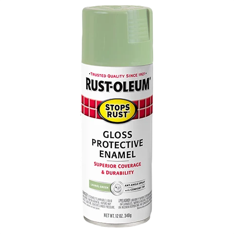 Fine Rust-Oleum 12 oz. Stops Rust Enamel Gloss Spray Paint Laurel Green Sustainable