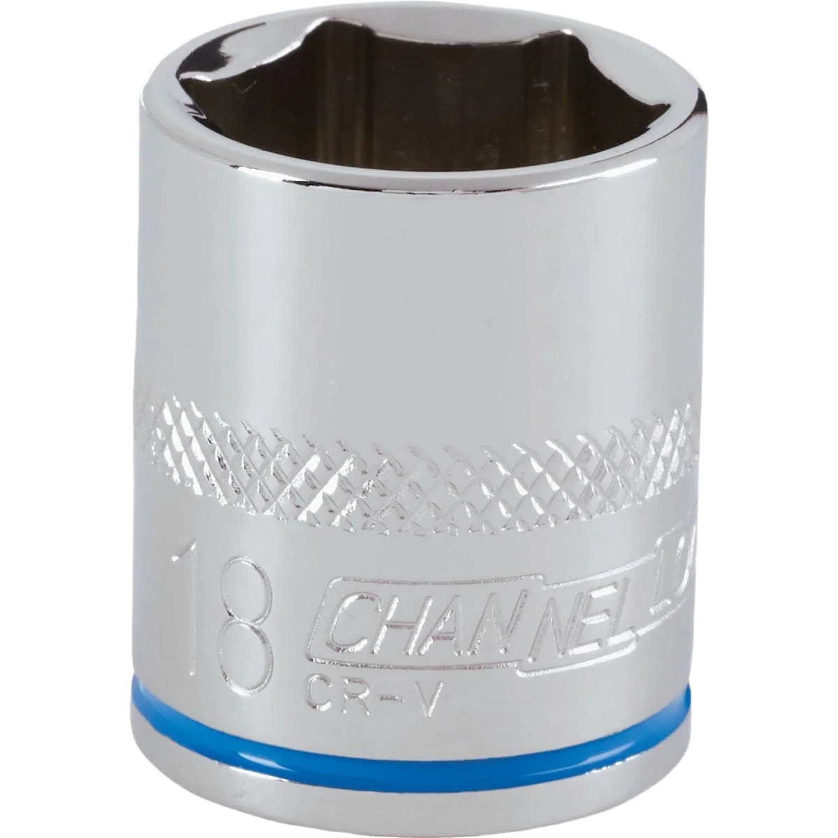 Elite Channellock 3 8 in. Drive 18mm 6-Point Shallow Metric Socket Green