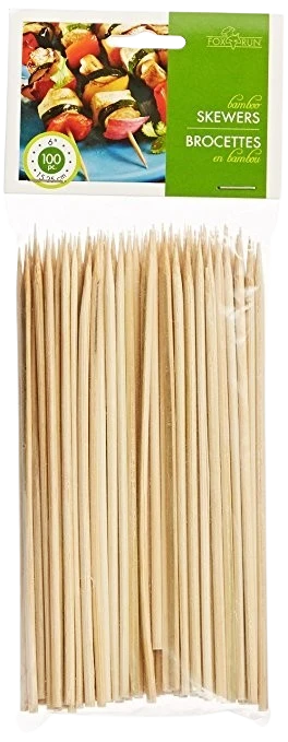 Official Fox Run Bamboo Skewers 6 in. Authentic