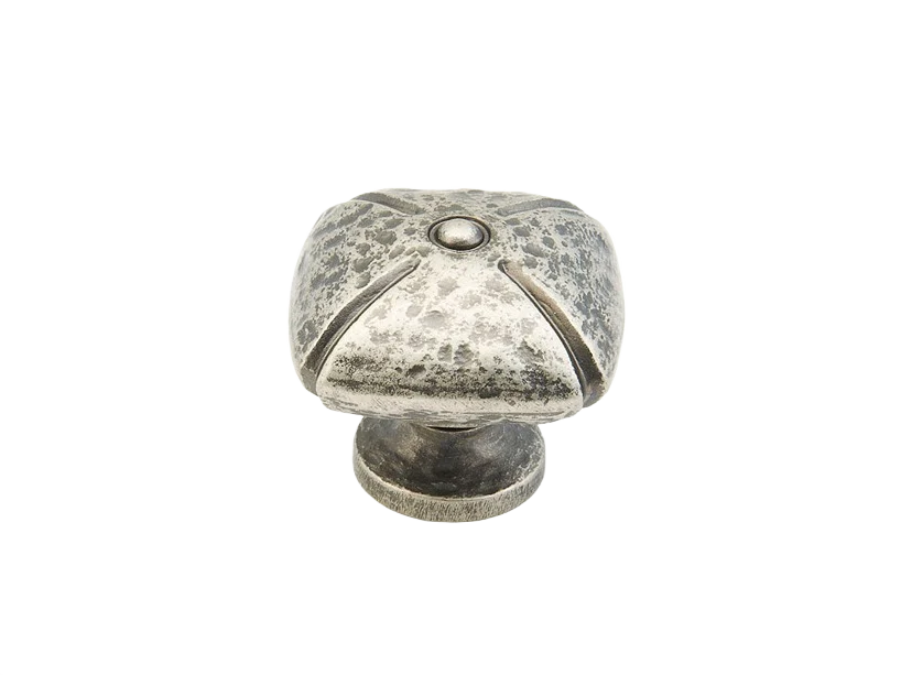 Crafted Schaub Vibra Nickel Sienca 1-1 2 Square Knob Natural