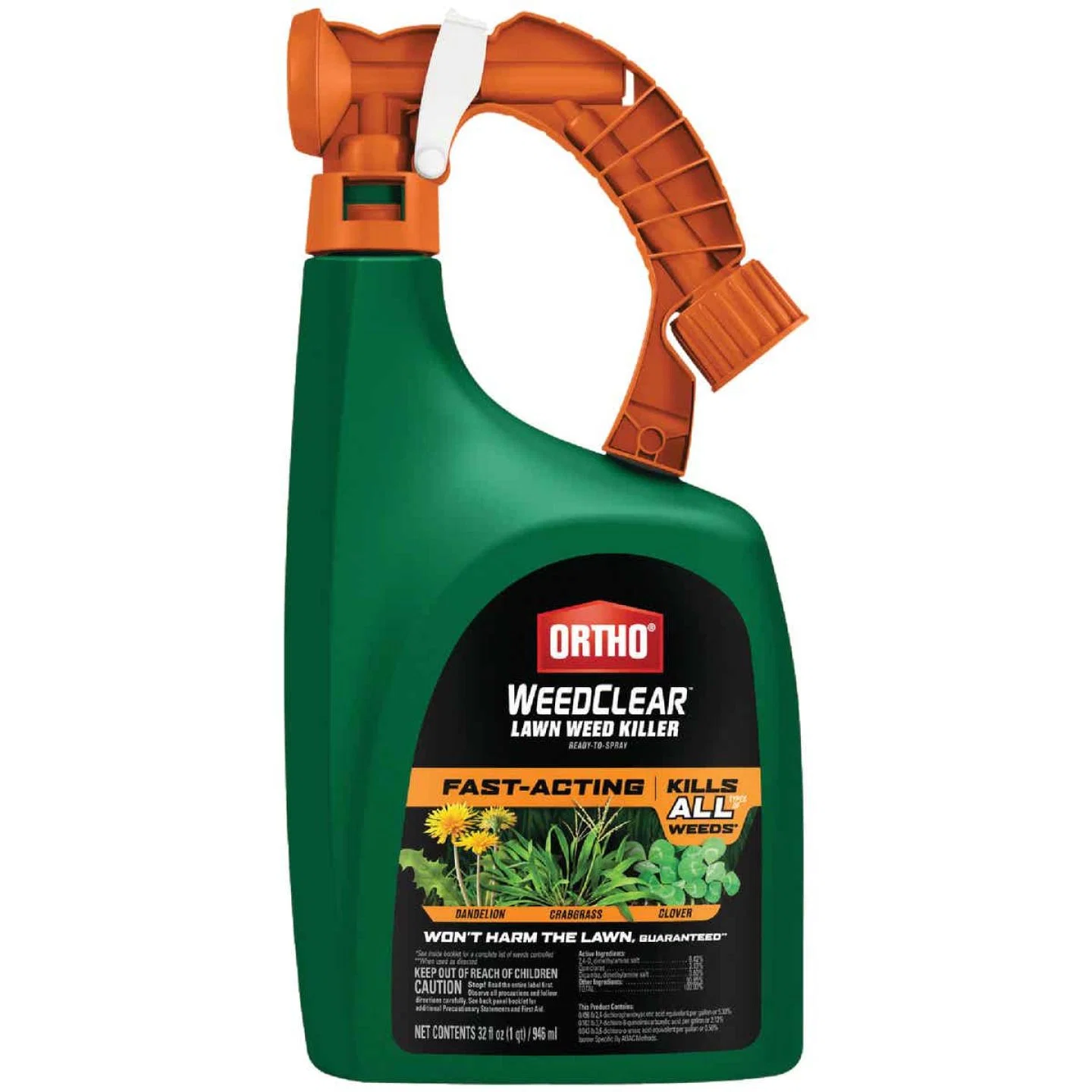 Recyclable Ortho WeedClear Fast Acting Lawn Weed Killer Spray with Hose End 32 oz. Selected