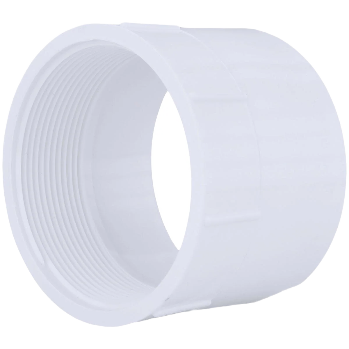Fine Crafted Charlotte Pipe Schedule 40 DWV PVC Adapter 4 In. Hub x 4 In. FPT Natural