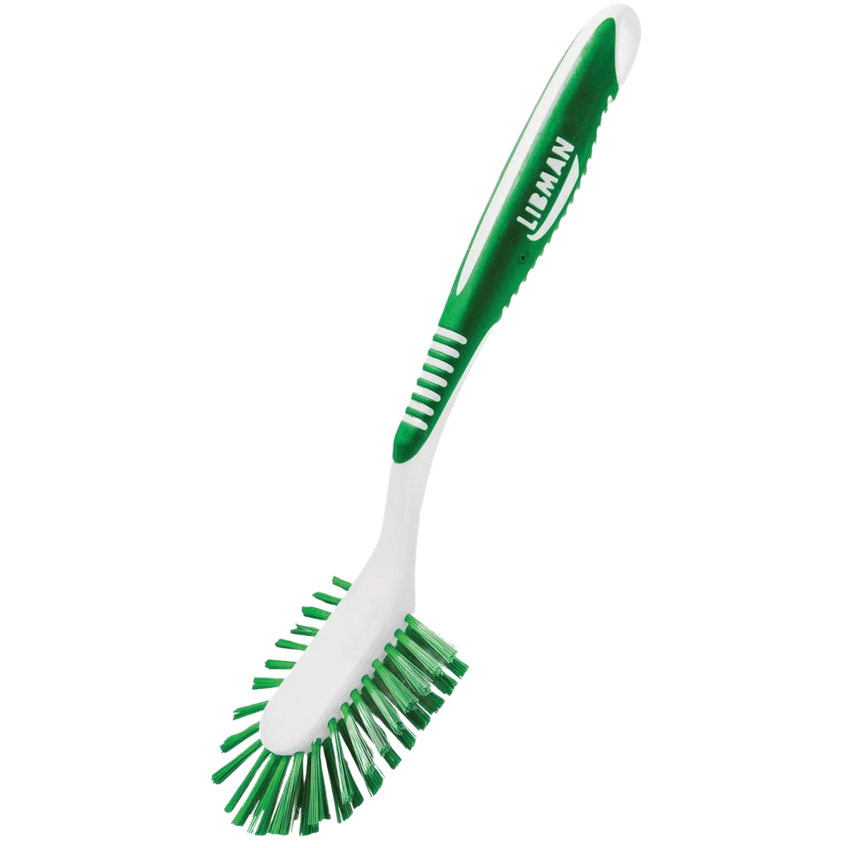 Comfortable Libman Green White Polymer Ergonomic Rubber Grip Dish Brush 8 in. Authentic