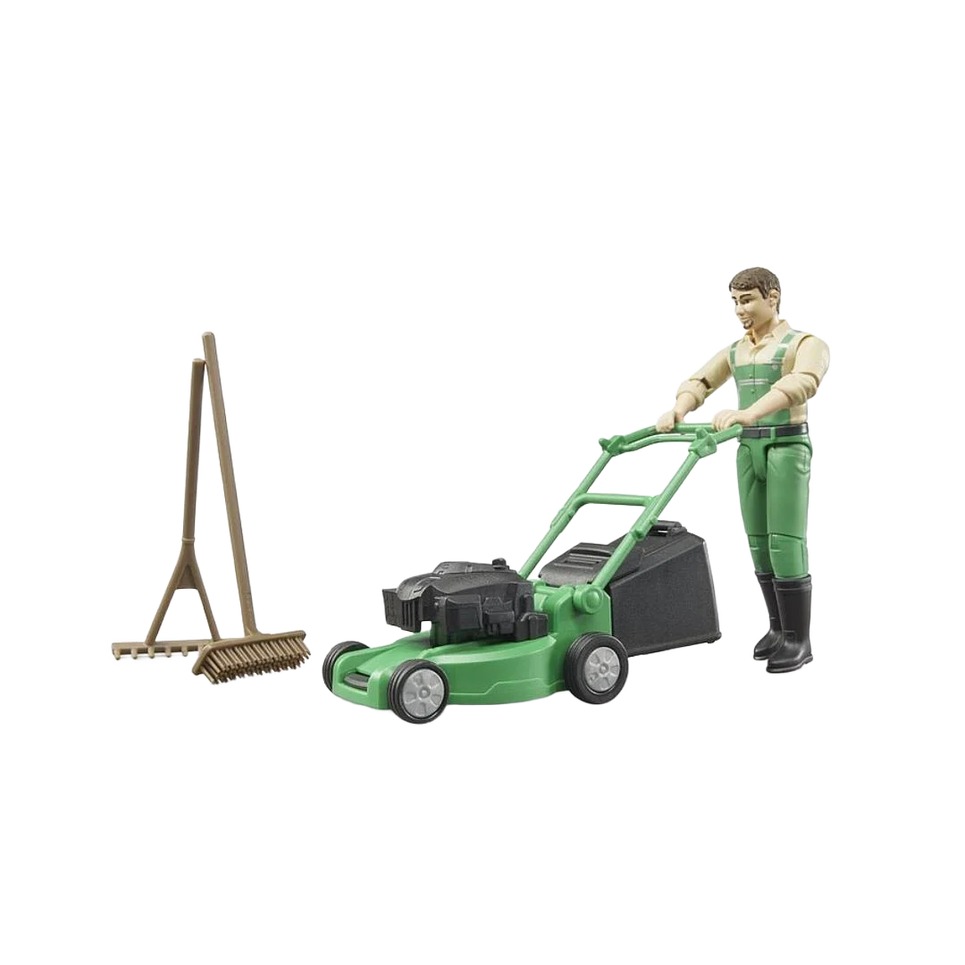 Consistent Bruder 62103 BWorld Gardener with Mower and Tools Breathable