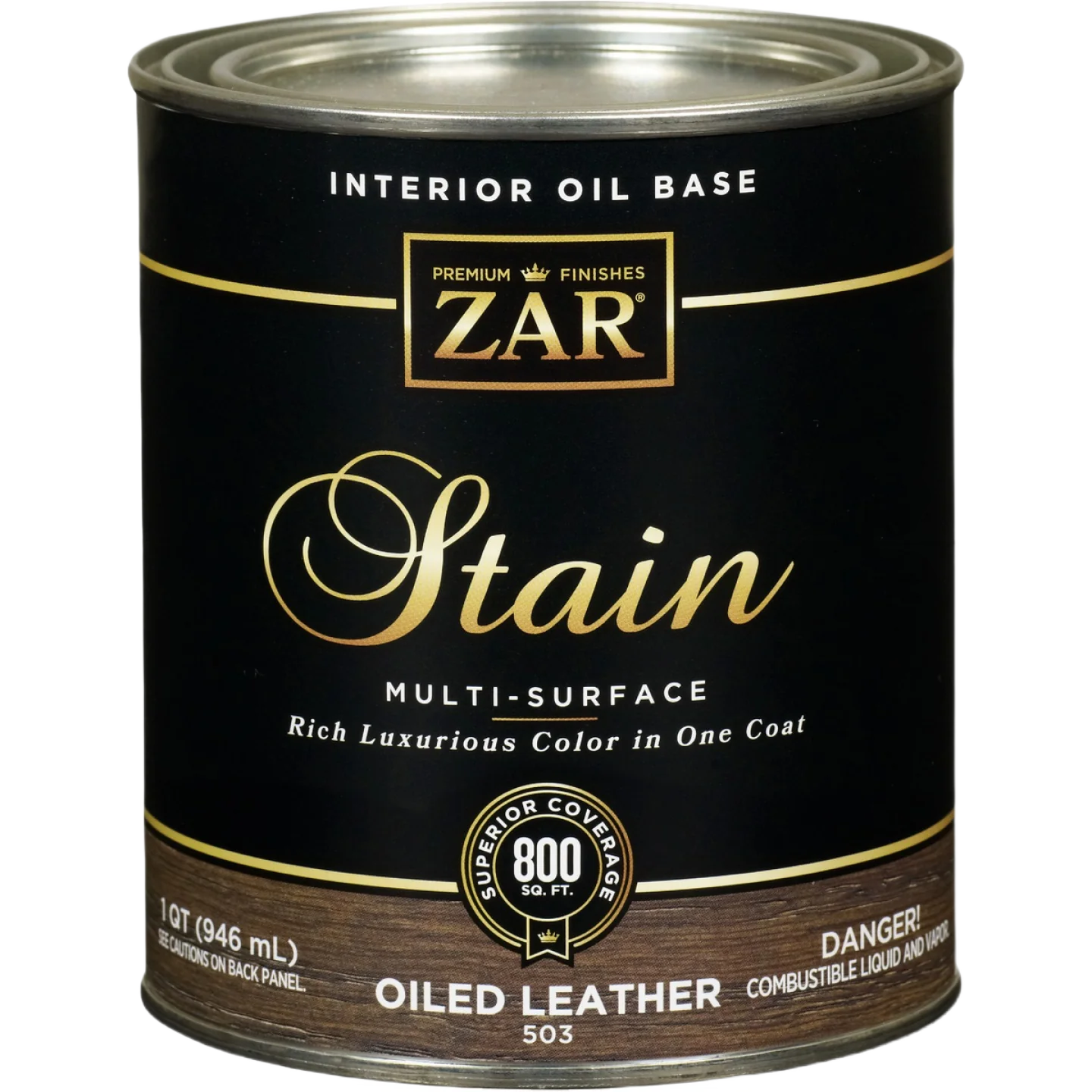 Natural ZAR® Interior Oil Base Oiled Leather Wood Stain 1 Quart Breathable