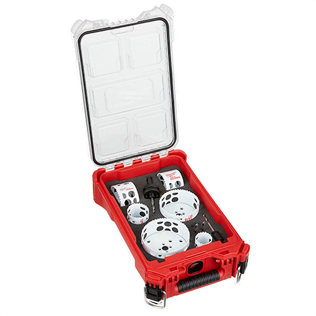 Carefully Designed Milwaukee HOLE DOZER™ 10-PC Bi-Metal Hole Saw Kit w PACKOUT™ Compact Organizer Modern
