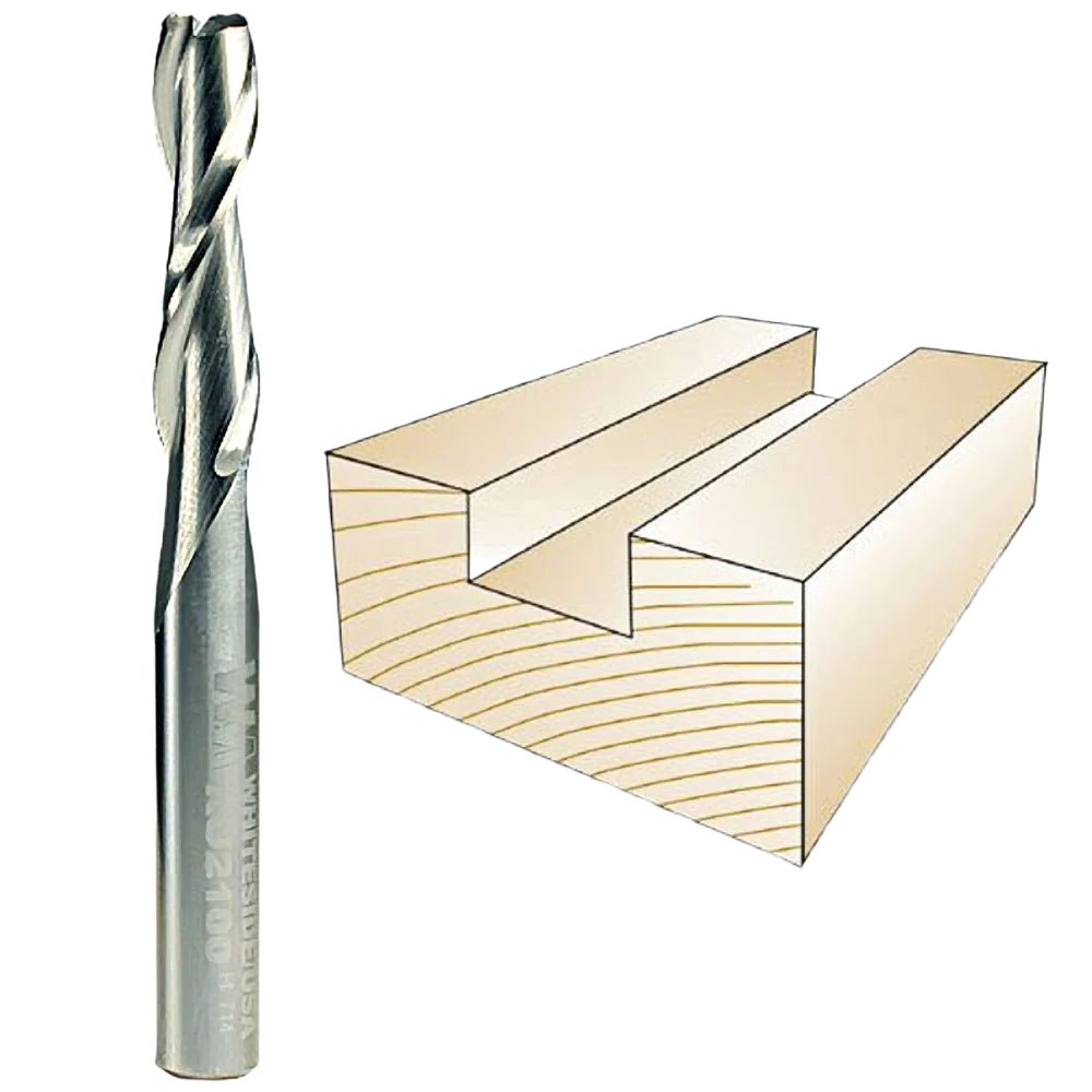 Specialty Whiteside Spiral Upcut Bit 1 4 in. SH x 1 4 in. CD x 1 in. CL Selected