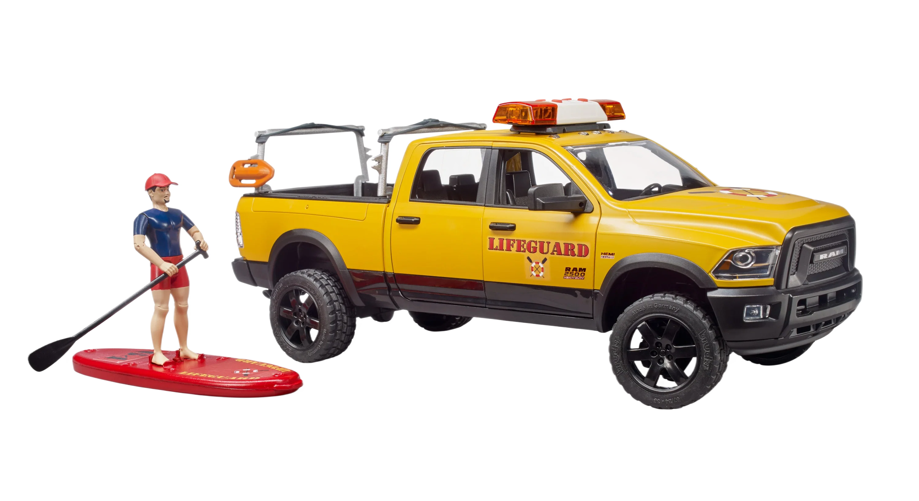 Official Bruder RAM 2500 Power Wagon Lifeguard w Accessories Contemporary
