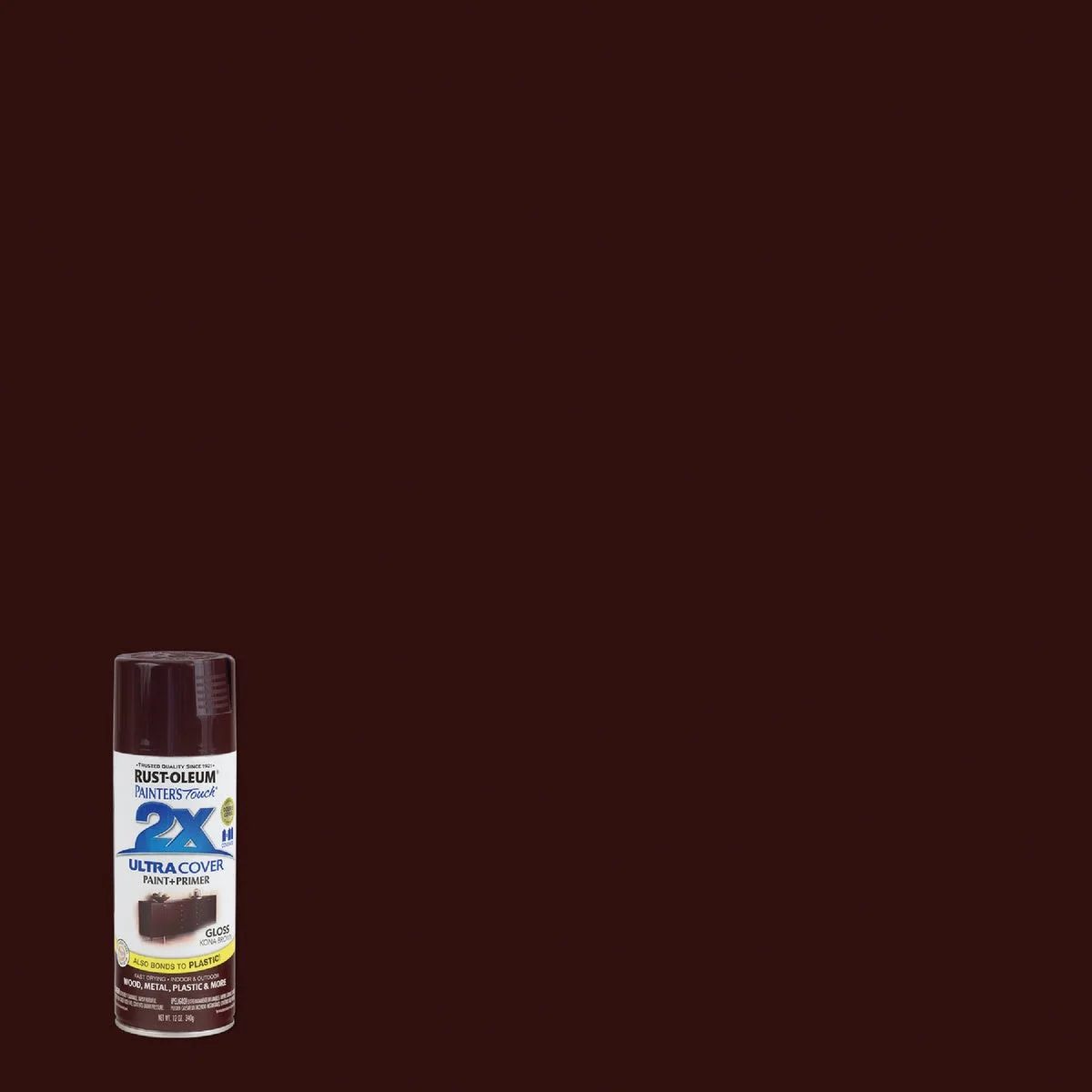 High-End Rust-Oleum Painters' Touch 2X Kona Brown Gloss Spray Paint Primer 12 oz. Proven