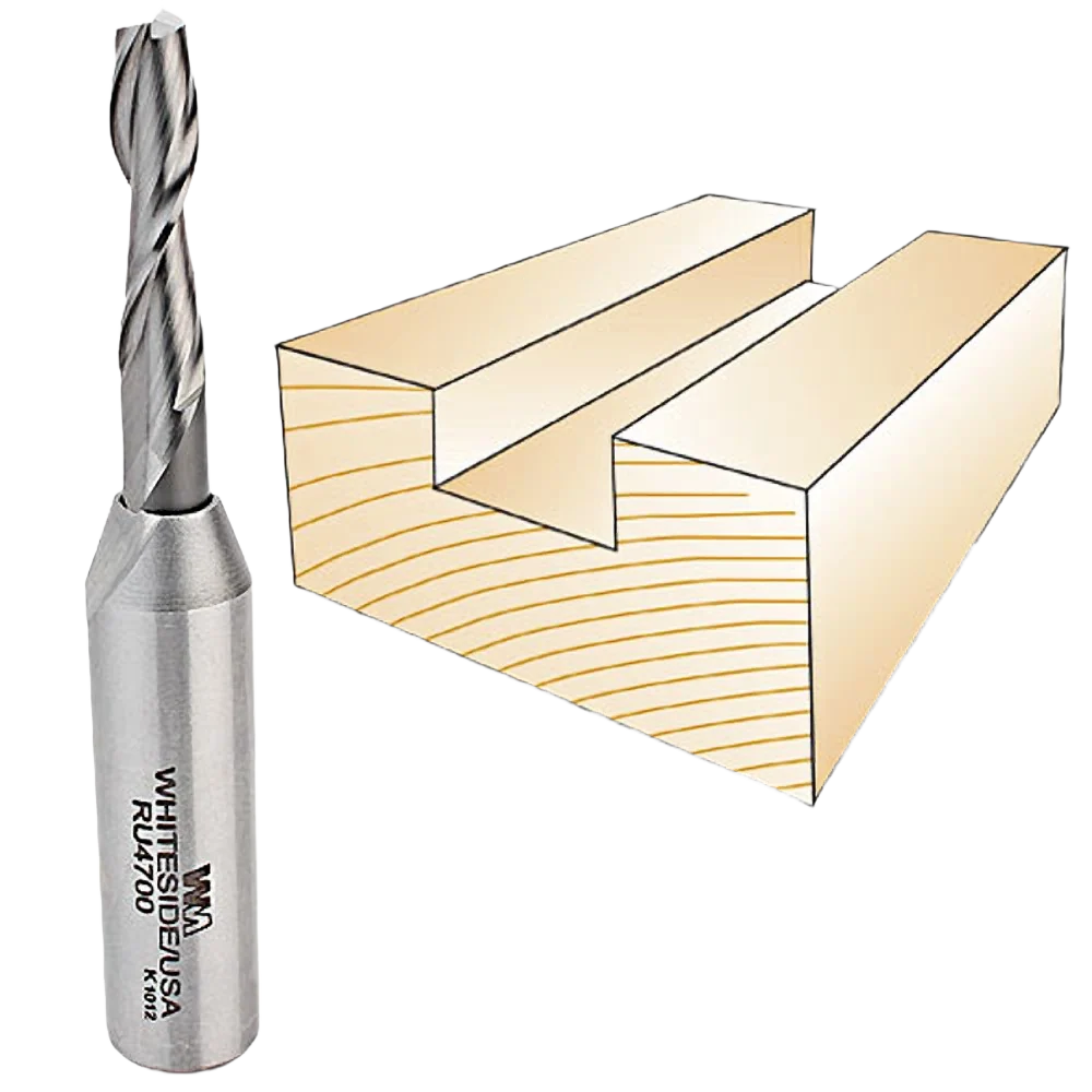 Responsible Whiteside Spiral Upcut Bit 1 2 in. SH x 1 4 in. CD x 1 in. CL Lightweight