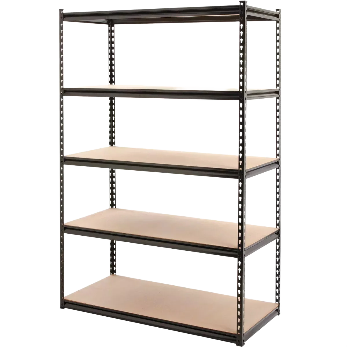 Long-Lasting Do it Black 5-Shelf Steel Shelving Unit 48 in. x 24 in. x 72 in. Trusted