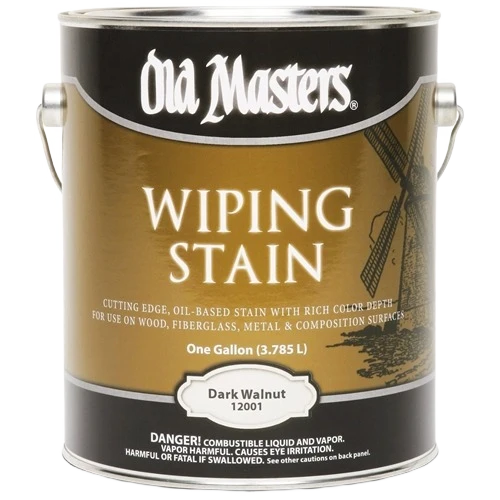 High-End Old Masters Dark Walnut Oil Base Wiping Stain 1 Gallon Easy-to-Use