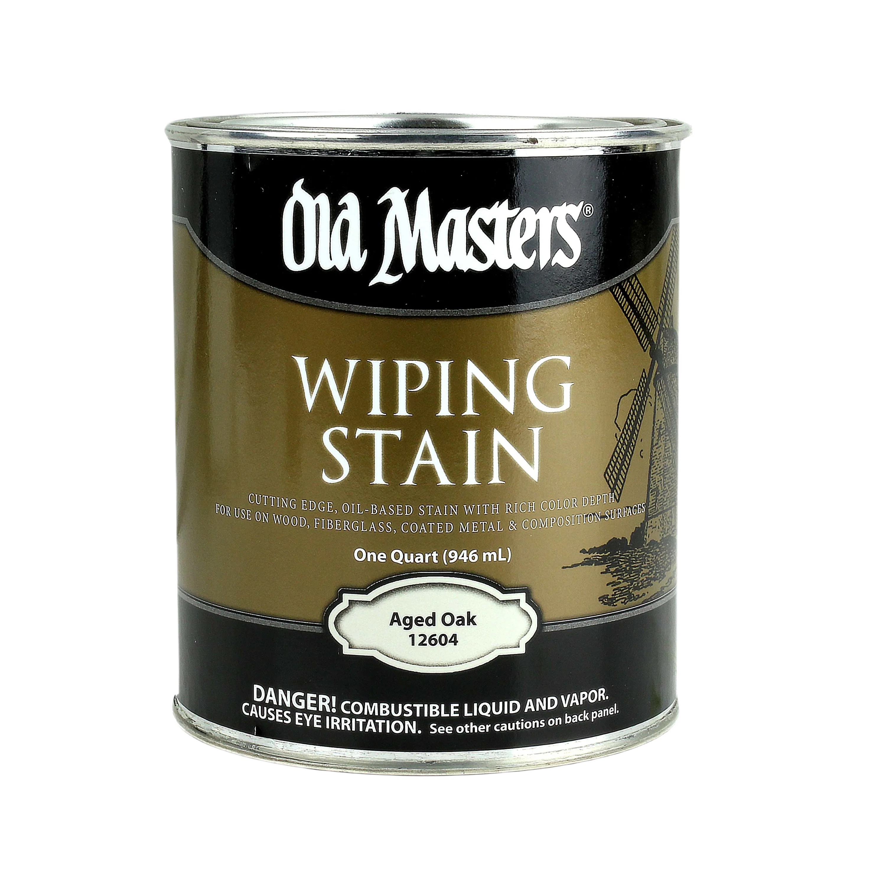 Sophisticated Old Masters Aged Oak Wiping Stain Quart Durable